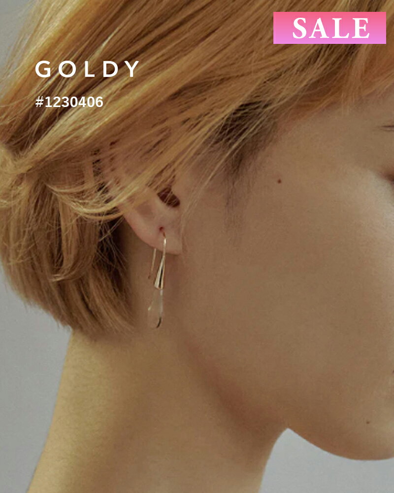 樂天商城 - 【セール】GOLDY ゴールディ ナロー ドロップ レジン × メタル ピアス 1230406【メール便可】