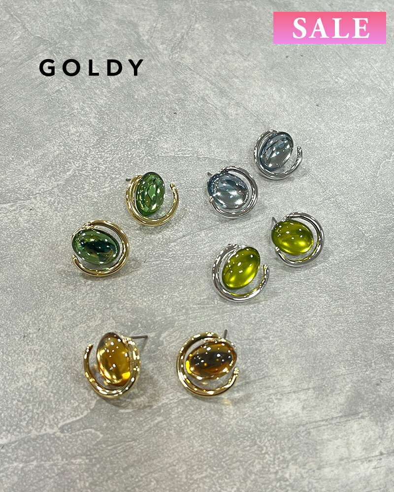 樂天商城 - 【セール】GOLDY ゴールディ 1230614 goldy カラークリアメタルサークルピアス【メール便可】