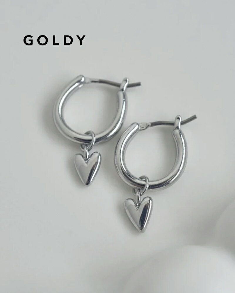 GOLDY ゴールディ ミニマム ハート フープ ピアス 1250702【メール便可】