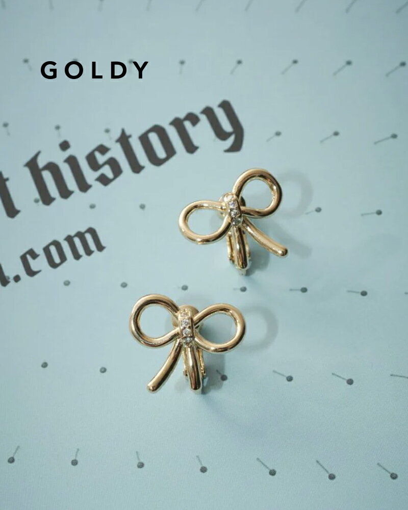 樂天商城 - GOLDY ゴールディ 2250606 goldy ビジュー レーン リボン イヤリング【メール便可】