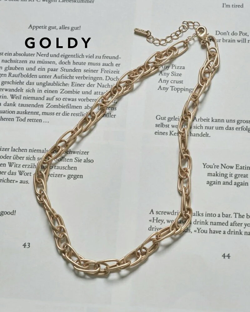 樂天商城 - GOLDY ゴールディ 3250710 goldy ボリューム チェーン メタル ネックレス【メール便可】