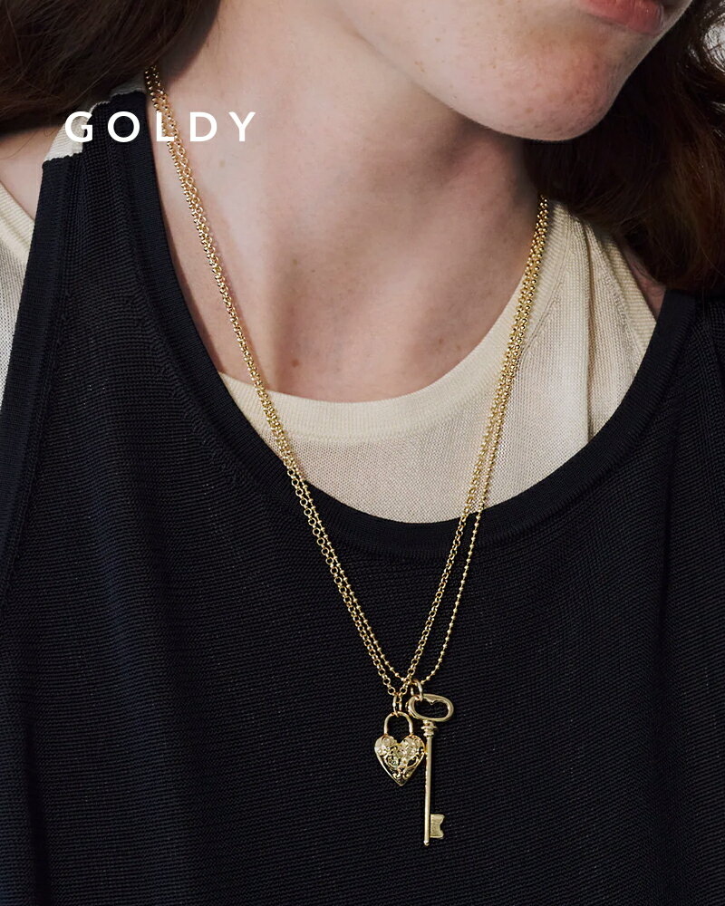 樂天商城 - GOLDY ゴールディ 3250806 goldy ハート キー チャーム ネックレス【メール便可】