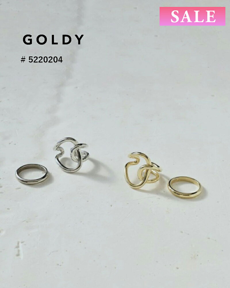 樂天商城 - 【セール】GOLDY ゴールディ 5220204 goldy ジオメトリックサークルクロスセットリング【メール便可】