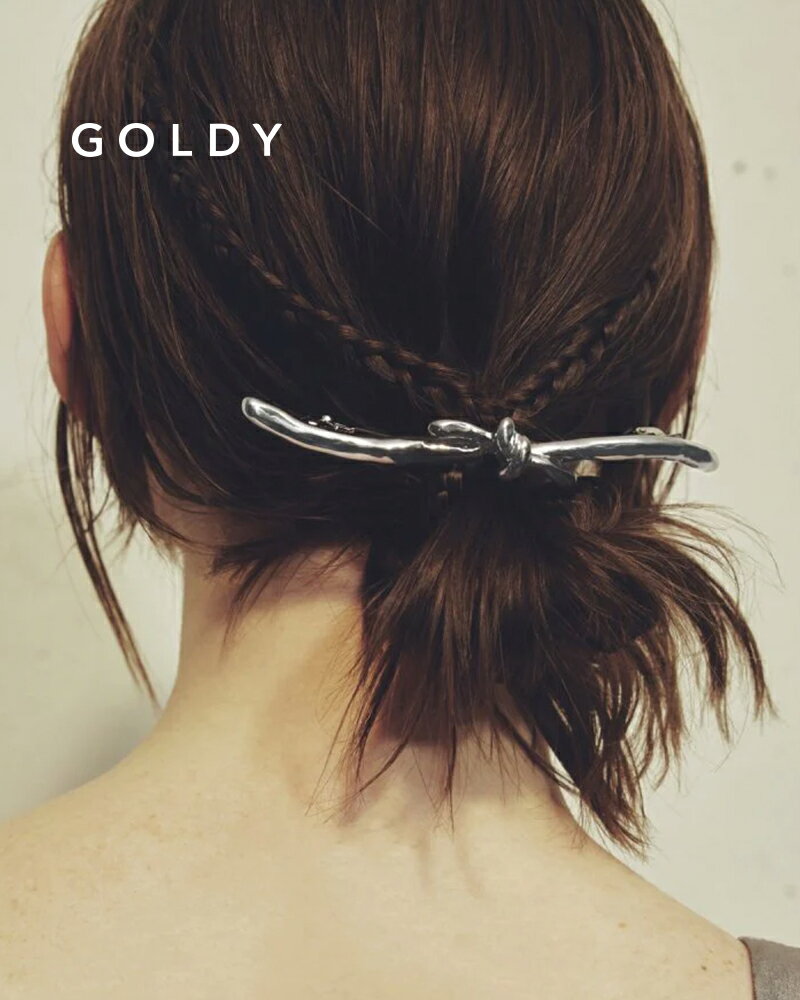 樂天商城 - GOLDY ゴールディ 6250602 goldy メタル ノット バレッタ【メール便可】