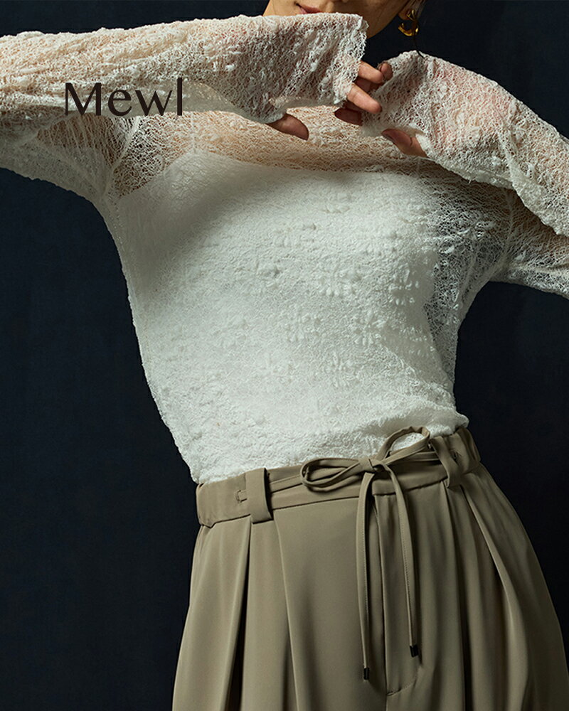 樂天商城 - Mewl ミュール レースロングスリーブTOPS m253-83021
