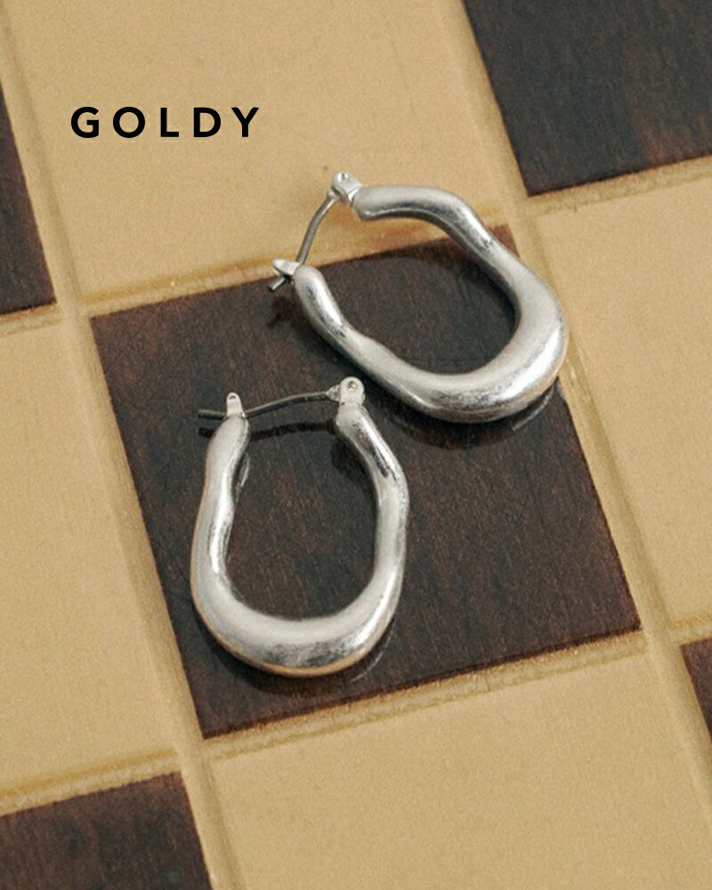 樂天商城 - GOLDY ゴールディ 1250306 goldy ニュアンス ウェービー フープ ピアス【メール便可】