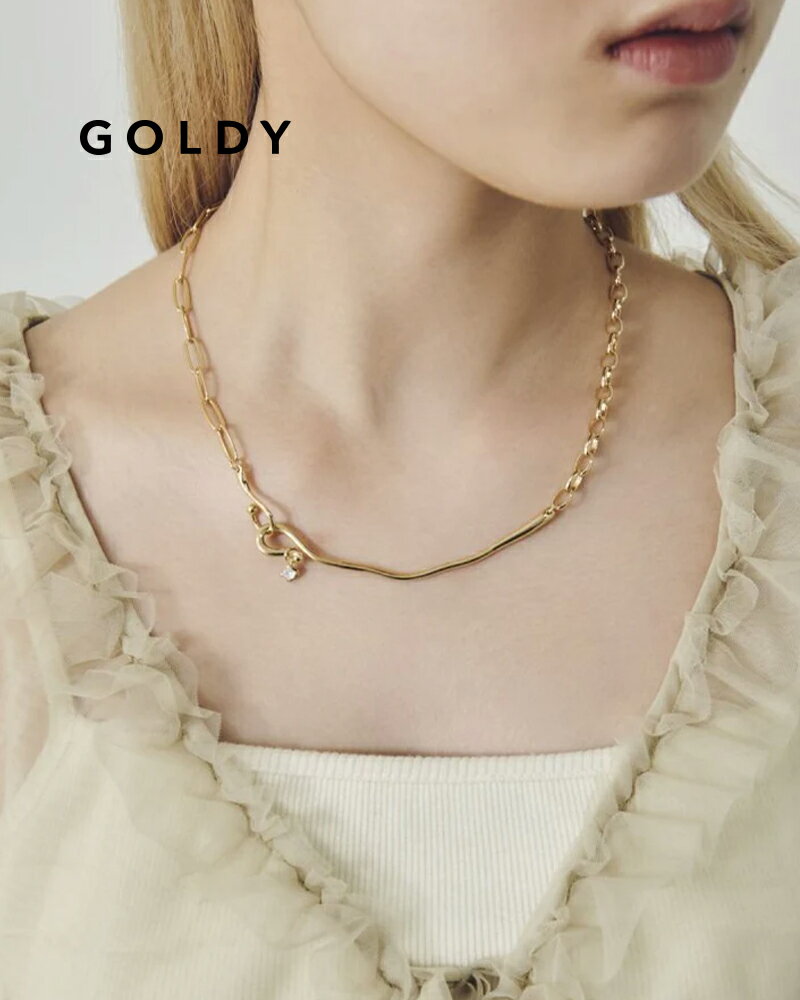 樂天商城 - GOLDY ゴールディ 3250903 goldy デュオ リンク チェーン ニュアンス バー ネックレス【メール便可】