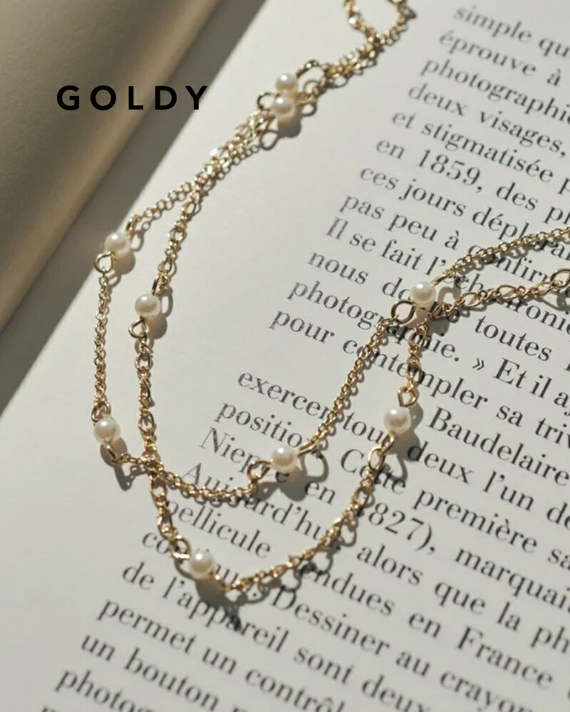 GOLDY ゴールディ ステーション パール ロング ネックレス 3250912【メール便可】