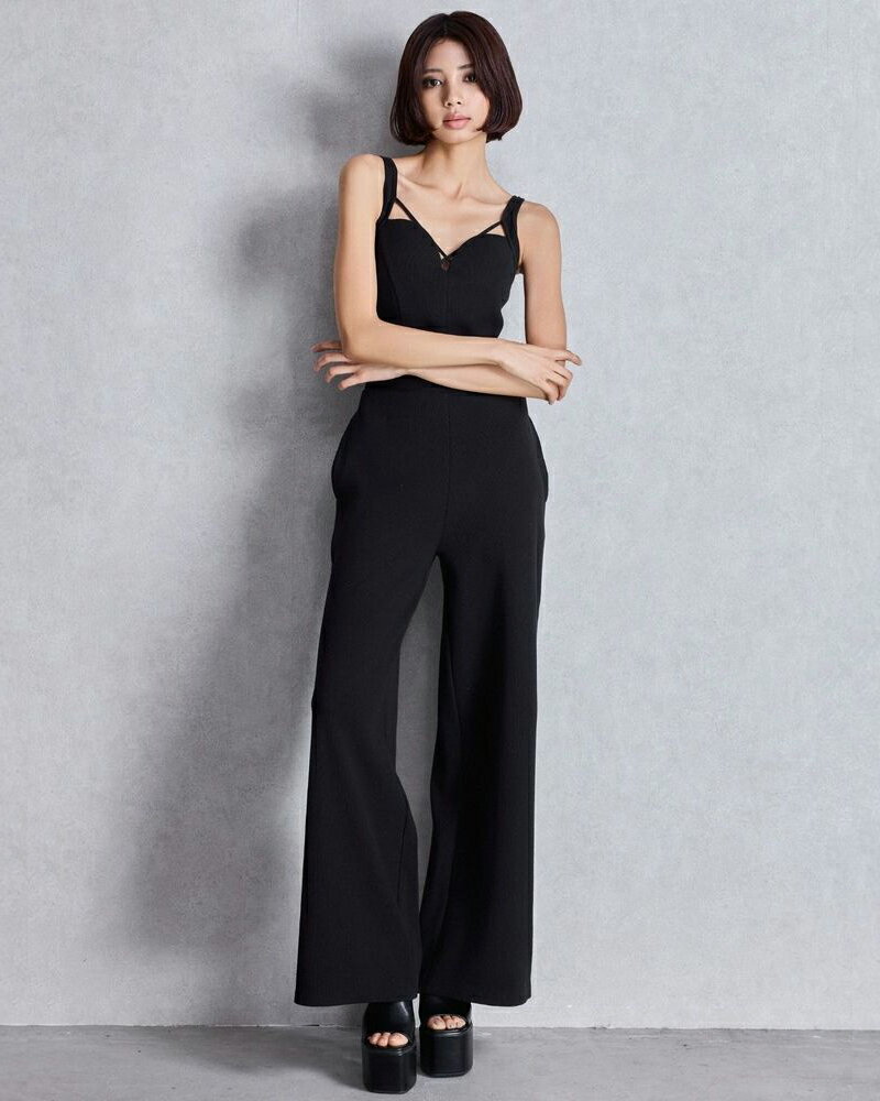 GYDA ジェイダ クロスバインダーリブロンパース 072540302001