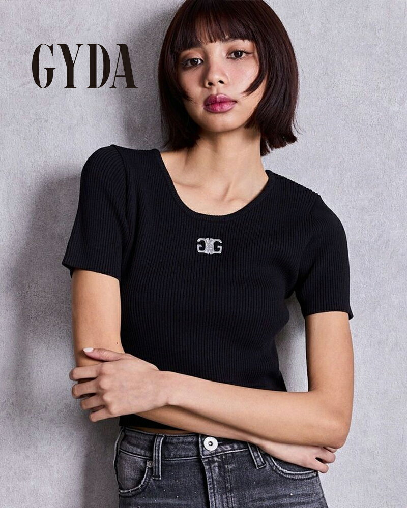 樂天商城 - GYDA ジェイダ symmetry GYDAプレートハーフスリーブニットTOPS 072632640001