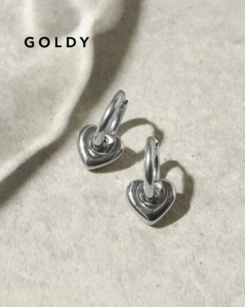 樂天商城 - GOLDY ゴールディ 1250653 goldy ハート チャーム ワンタッチ ステンレス ピアス【メール便可】