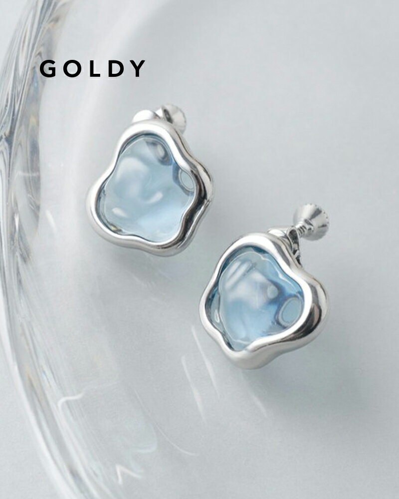 GOLDY ゴールディ バンピー カラー × メタル フレーム イヤリング 2250704【メール便可】