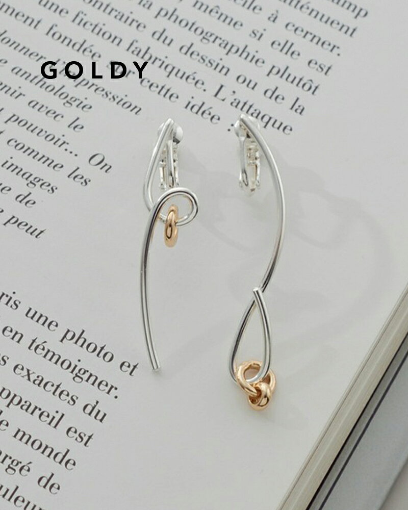 Freshwater Pearl - GOLDY ゴールディ ループ ライン アシンメトリー イヤリング 2250706【メール便可】