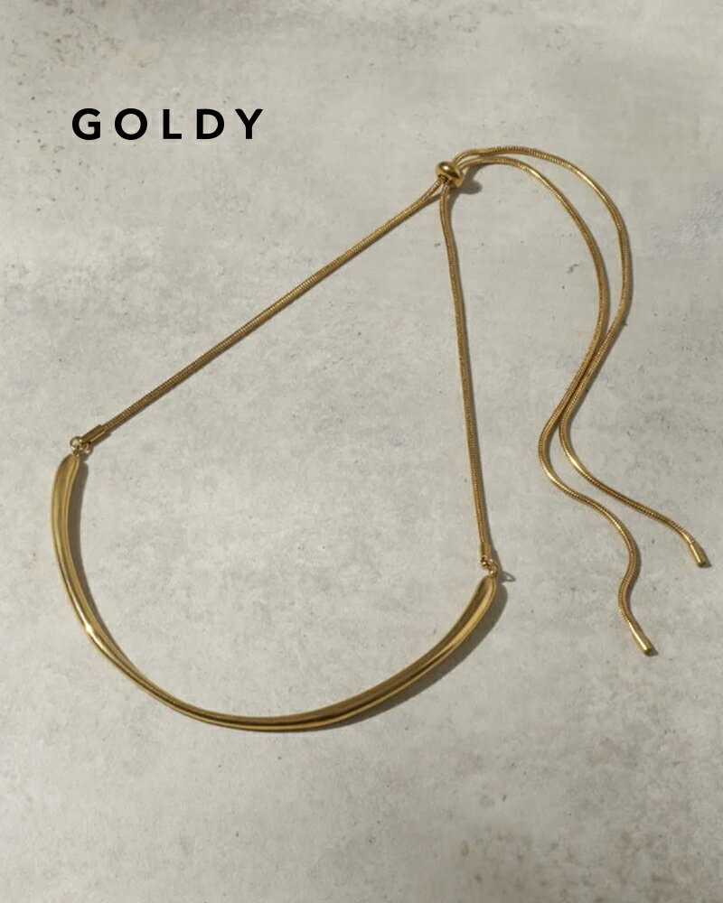 GOLDY ゴールディ アーチ ライン バック ロング ステンレス ネックレス 3250651【メール便可】