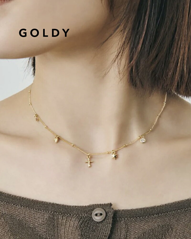 Beads - GOLDY ゴールディ ミックス プチ モチーフ ネックレス 3251008【メール便可】