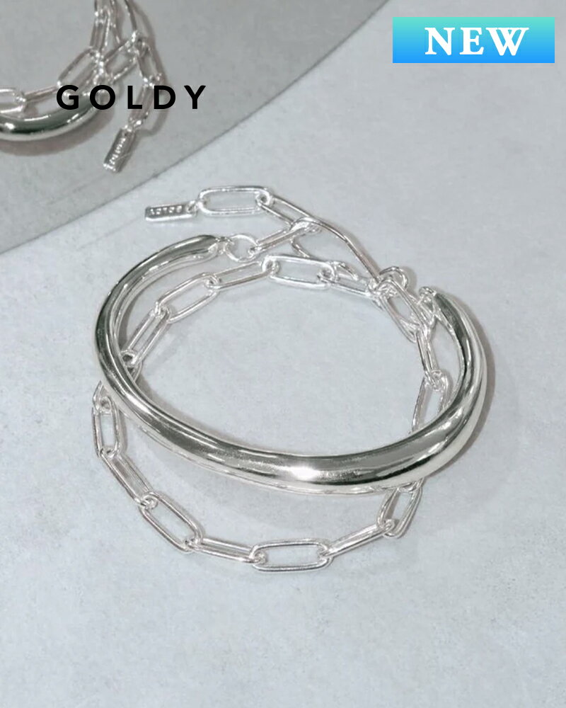 GOLDY ゴールディ 4260505 goldy メタル ライン × チェーン レイヤード ブレスレット