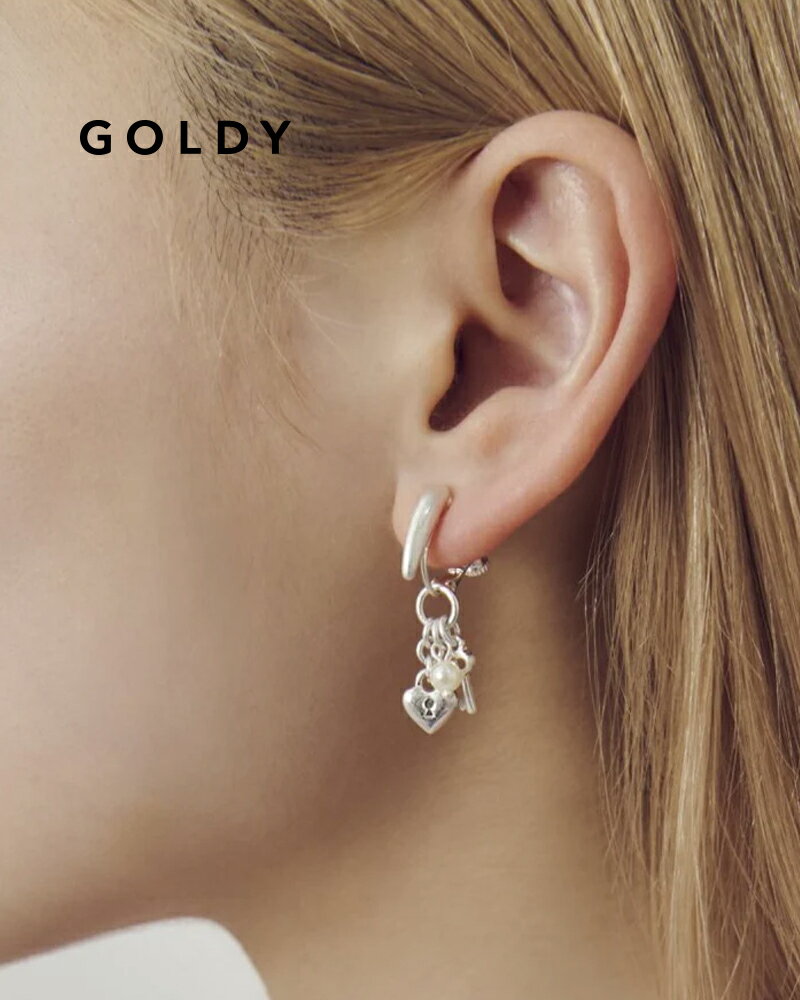 GOLDY ゴールディ ハート キー チャーム イヤリング 2250803【メール便可】