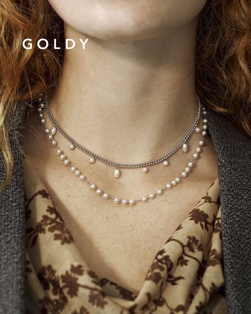 GOLDY ゴールディ グレイン パール レイヤード ネックレス 3250811【メール便可】