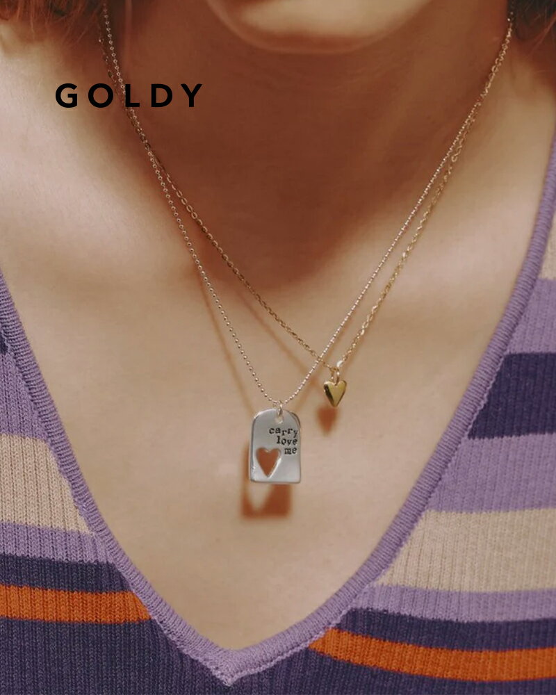 樂天商城 - GOLDY ゴールディ 3251110 goldy ハート カットアウト プレート レイヤード ネックレス【メール便可】
