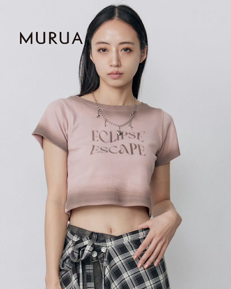 樂天商城 - MURUA ムルーア シャドウクロップドTシャツ 012632705401