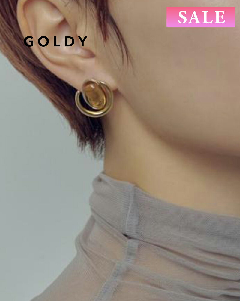 樂天商城 - 【セール】GOLDY ゴールディ 2240106 goldy シアー カラー x サークル ライン イヤリング【メール便可】