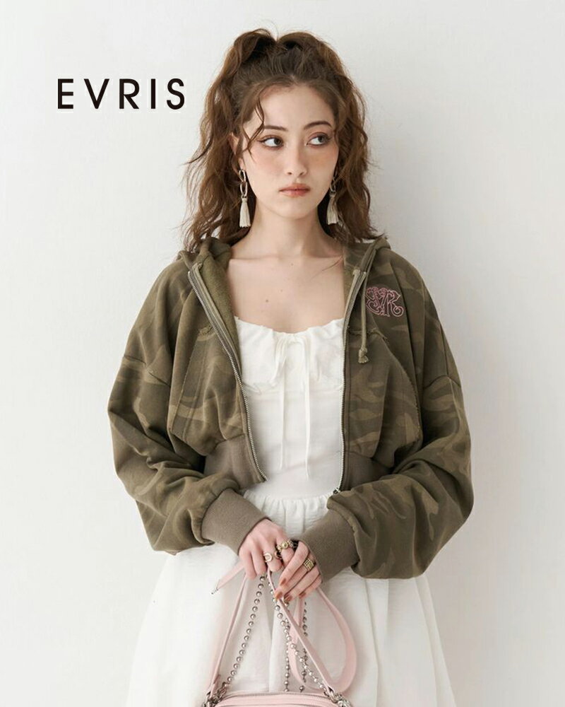 樂天商城 - EVRIS エヴリス ワンポイントロゴショートパーカー 372622702001