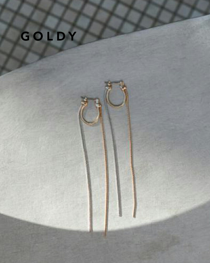 樂天商城 - GOLDY ゴールディ 1240102 goldy サスペンド ロング チェーン ピアス【メール便可】