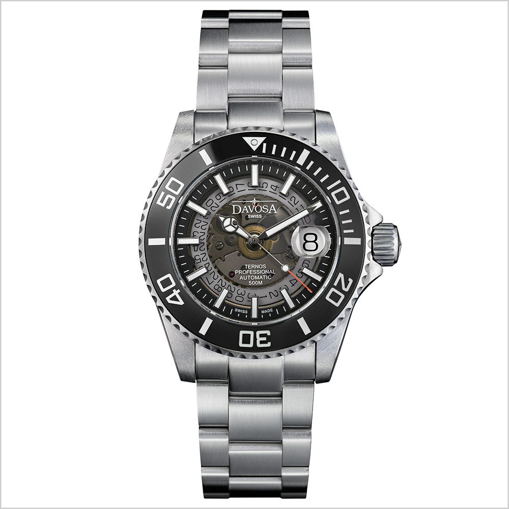 DAVOSA ダボサ 腕時計 161.535.50 テルノス プロフェッショナル ネビュラス Ternos Professional Nebulous スモークブラック 自動巻き メタルベルト 国内正規品