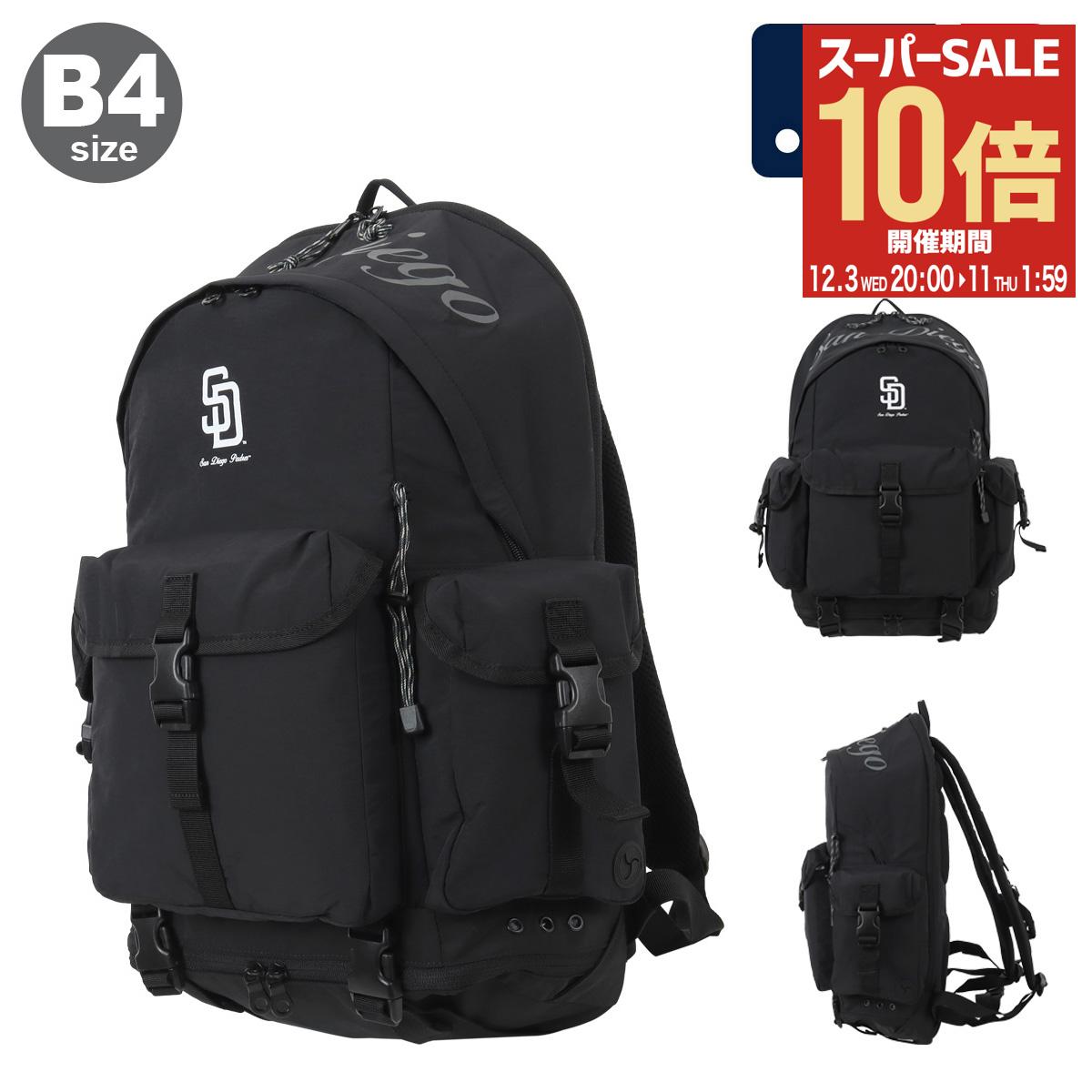 【全品10倍★12/3(水)20時～】エムエルビー B4 リュック リュックサック バックパック デイパック メンズ レディースSD-MBBK183 MLB イーカム E-COM 通学 野球 サンディエゴ・パドレス[即日発送]