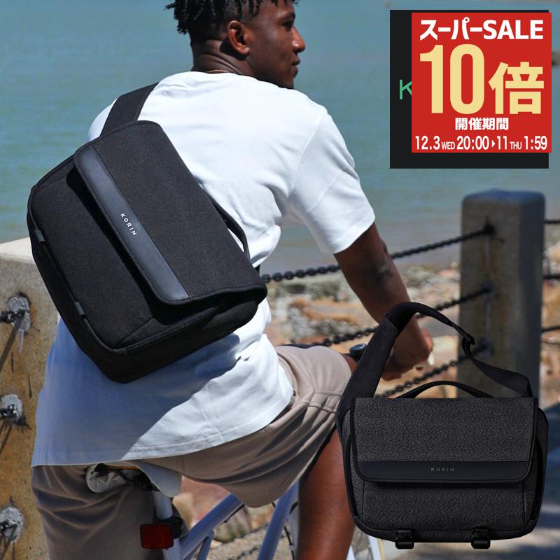【全品10倍★12/3(水)20時～】コリンデザイン ボディバッグ メンズ レディース C-SLING-X KorinDesign ClickSlingX スリングバッグ ショルダーバッグ 14インチ PC パソコン タブレット収納 盗難防止 防刃 撥水 1年保証[即日発送]