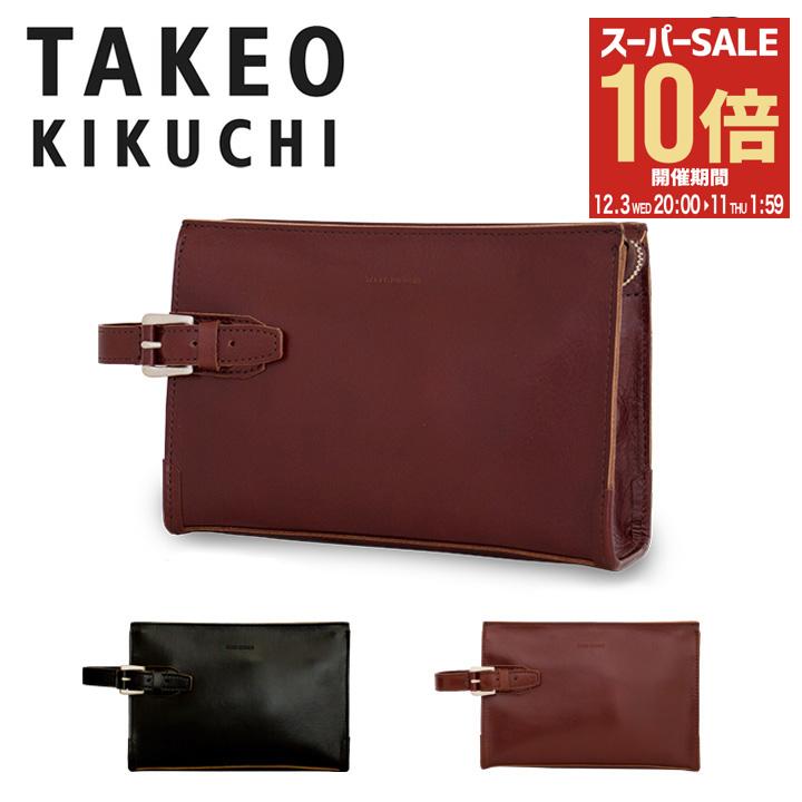 【全品10倍★12/3(水)20時～】タケオキクチ クラッチバッグ メンズ ネイチャー 170251 TAKEO KIKUCHI セカンドバッグ ハンドル付き 本革 レザー キクチタケオ [PO10]