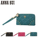 【全品10倍★5/16(金)2時迄】アナスイ フラグメントケース L字ファスナー ピーコック 本革 レディース 317872 ANNASUI | 財布 ミニ財布...