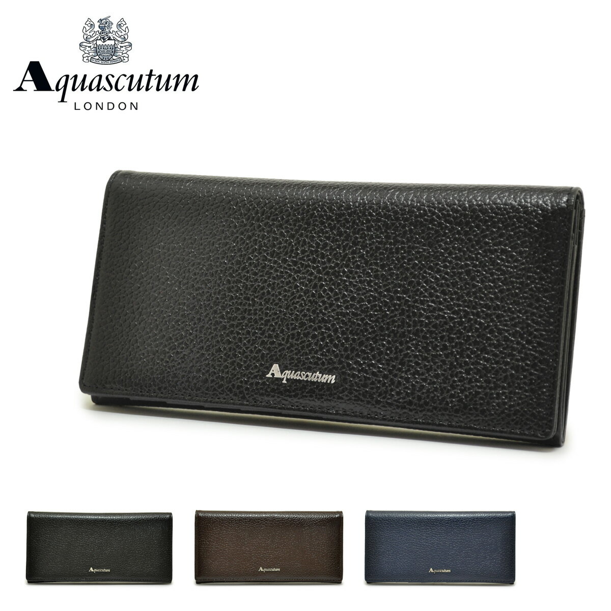 【SALE】アクアスキュータム 長財布 かぶせ メンズ ケンブリッジ 4160121 Aquascutum｜本革 レザー[春財布][即日発送][DL10] 1