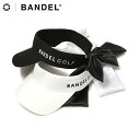 【全品10倍★5/7(水)0時迄】バンデル ゴルフ サンバイザー 帽子 レディース BGI-3SRSV BANDEL サイズ調節可能 リボン スポーツ SUN ...
