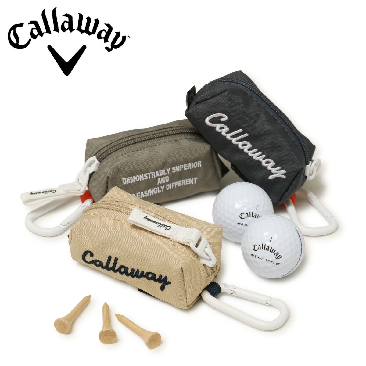 【全品10倍｜5/16 2時迄】キャロウェイ ゴルフ ボールケース アドバンス 2個収納 メンズ レディース Callaway ボールポーチ ボールホルダー[即日発送]