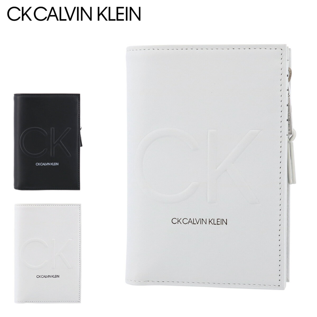 カルバンクライン 財布（メンズ） シーケー カルバンクライン 二つ折り財布 メンズ 本革 ロゴス 816654 CK CALVIN KLEIN | セミ長財布 牛革 レザー[春財布][即日発送][DL10]