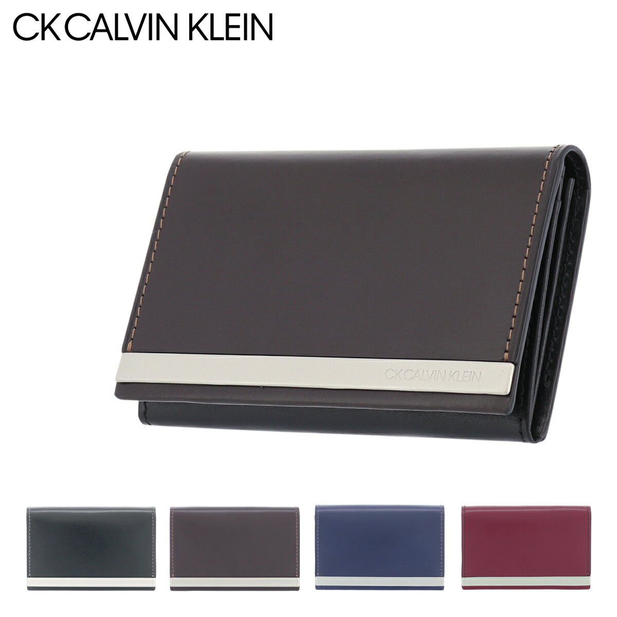 シーケー カルバンクライン 名刺入れ トップ メンズ 816662 CK CALVIN KLEIN カードケース 本革 レザー..