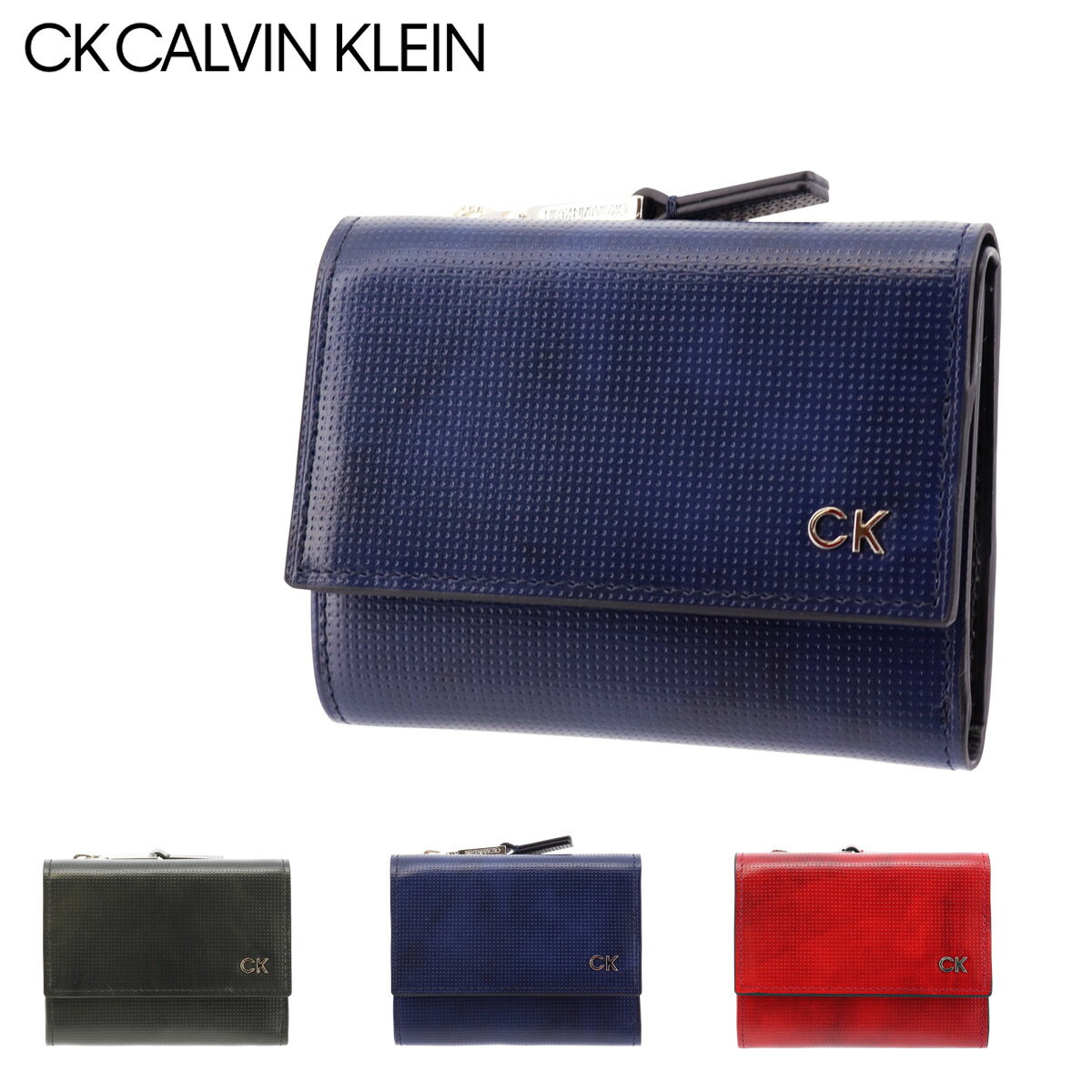 カルバンクライン 財布（メンズ） シーケー カルバンクライン 三つ折り財布 レター メンズ 818623 CK CALVIN KLEIN｜牛革 本革 レザー[春財布][即日発送][DL10]