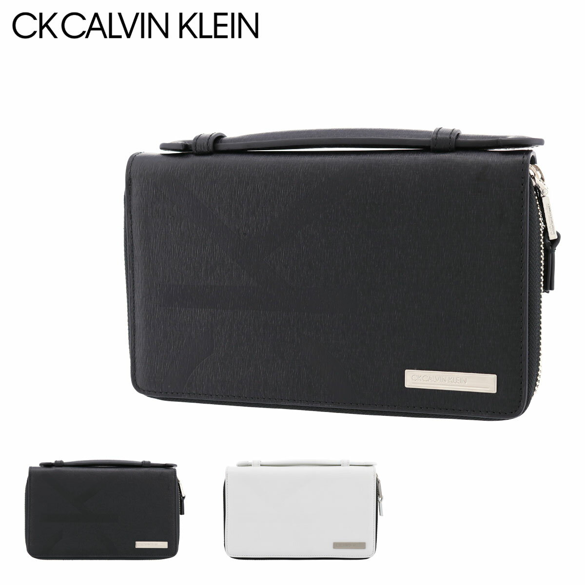 シーケー カルバンクライン クラッチバッグ メンズ 本革 ソーダ 827221 CK CALVIN KLEIN | ラウンドファスナー スマートセルバッグ スマートクラッチ 多機能 牛革 レザー[DL10]