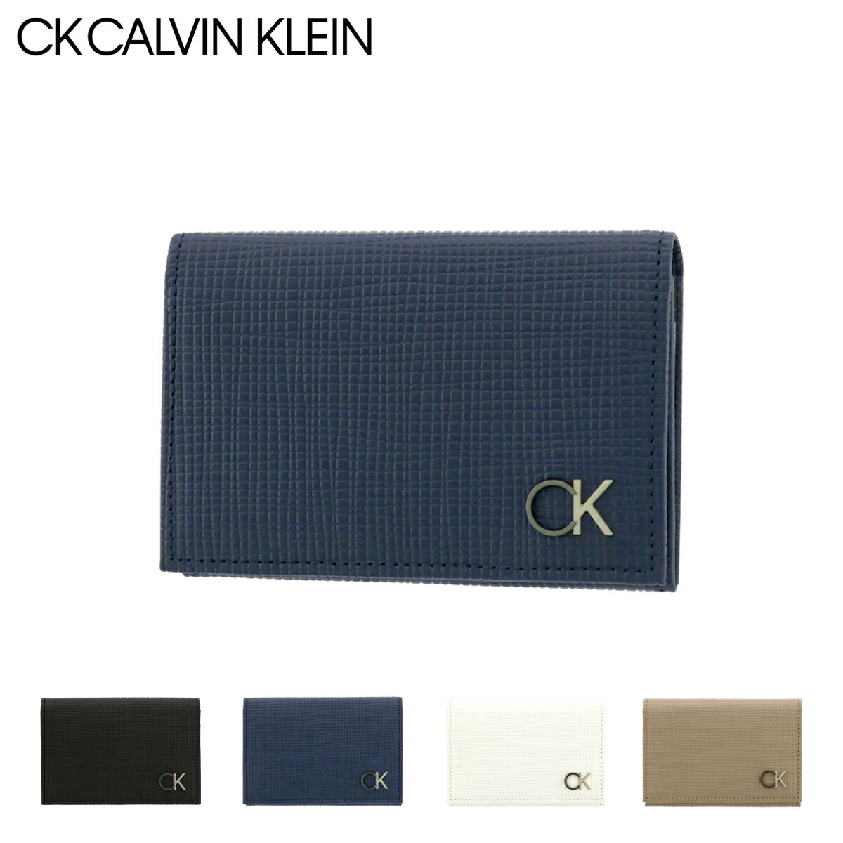 カルバンクライン 名刺入れ（メンズ） シーケー カルバンクライン 名刺入れ セプター 本革 メンズ815652 日本製│CK CALVIN KLEIN カード入れ 牛革 レザー[即日発送][DL10]