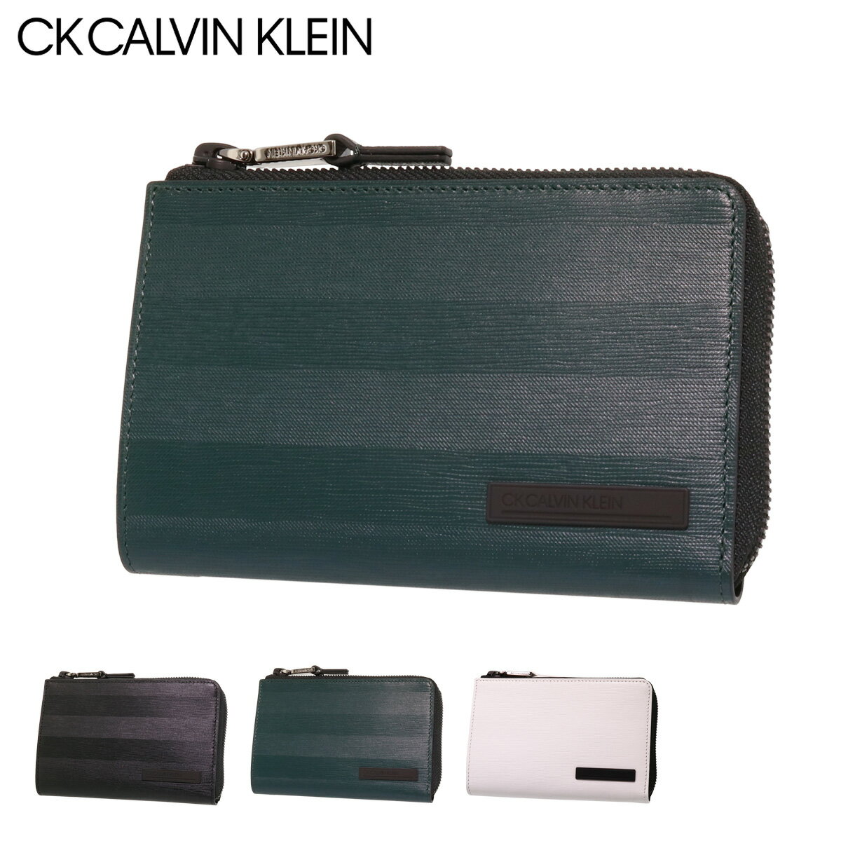 シーケー カルバンクライン 二つ折り財布 セミ長財布 本革 メンズ テネシーII 823665 CK CALVIN KLEIN | BOX型小銭入れ 牛革 レザー[DL10]