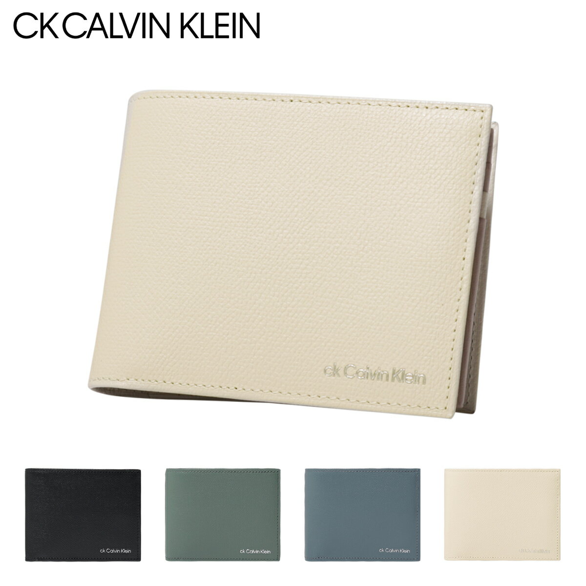 シーケー カルバンクライン 二つ折り財布 本革 レザー メンズ 中ベラ付き カード収納 831624 クラウザー CK CALVIN KLEIN 折りたたみ財布 折り畳み 牛革 DL10