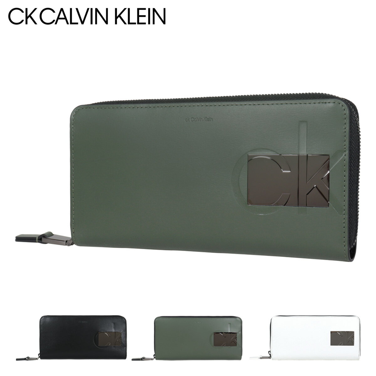 カルバン・クライン 長財布 メンズ シーケー カルバンクライン 長財布 本革 レザー メンズ 837606 バンシー CK CALVIN KLEIN ラウンドファスナー 大きく開く 牛革[DL10]