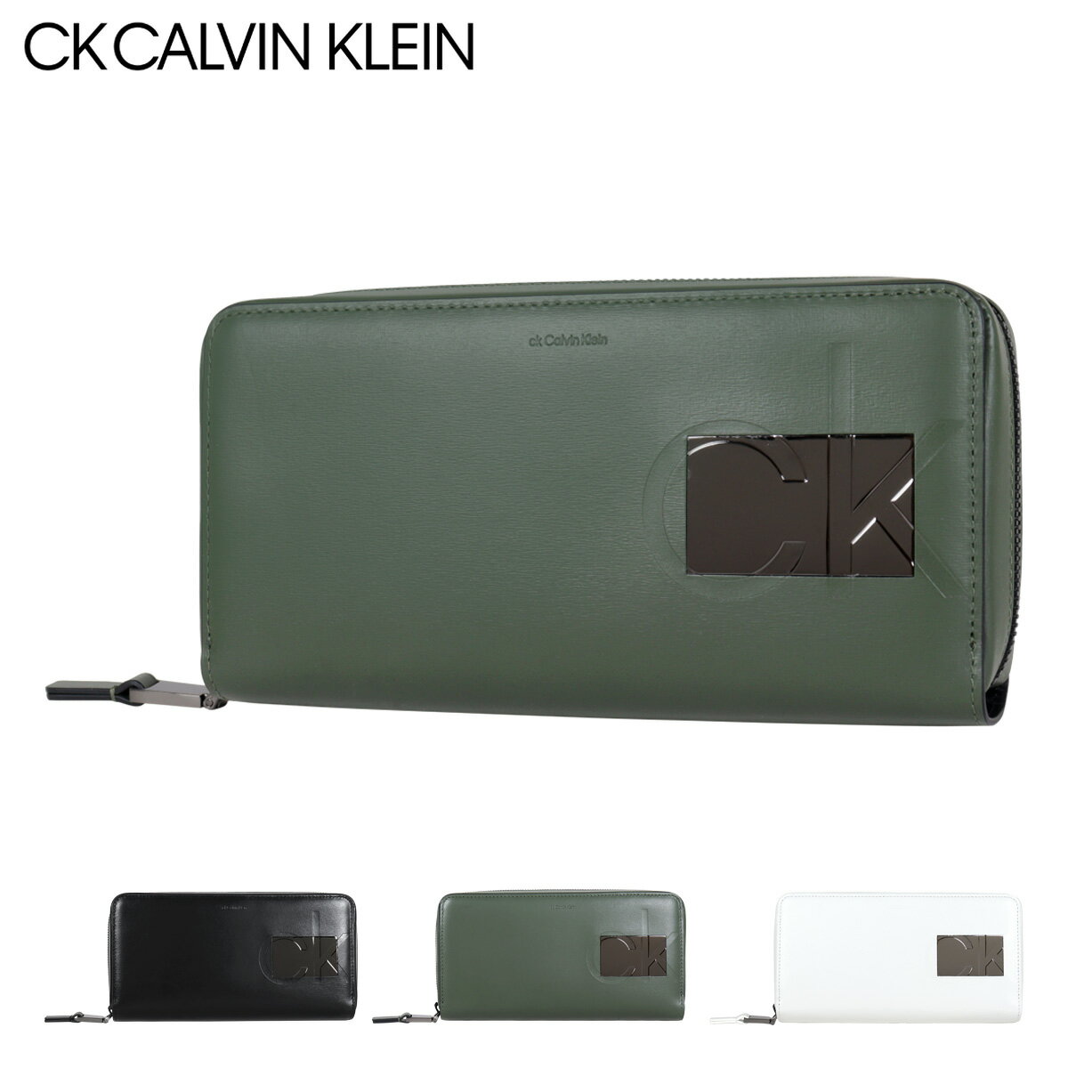 カルバン・クライン 革財布 メンズ シーケー カルバンクライン 長財布 本革 レザー メンズ 837607 バンシー CK CALVIN KLEIN 大容量 ラウンドファスナー セカンドウォレット 牛革[即日発送][DL10]