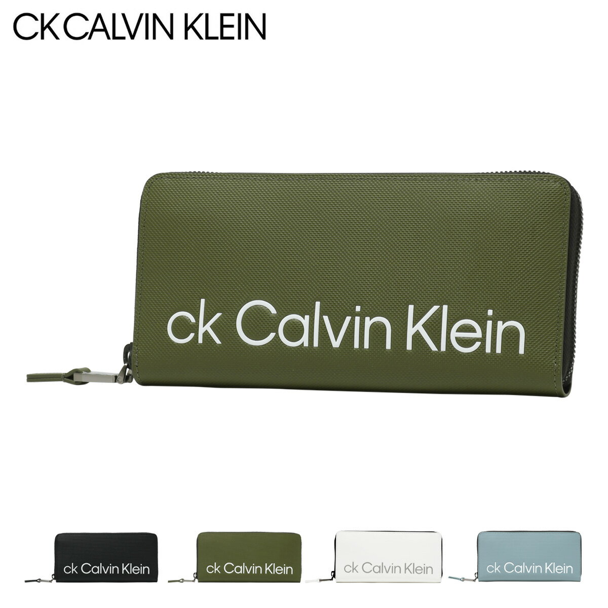 カルバンクライン 財布（メンズ） シーケー カルバンクライン 長財布 ラウンドファスナー 本革 メンズ 841607 ガイア CK CALVIN KLEIN レザー 牛革[DL10][即日発送]