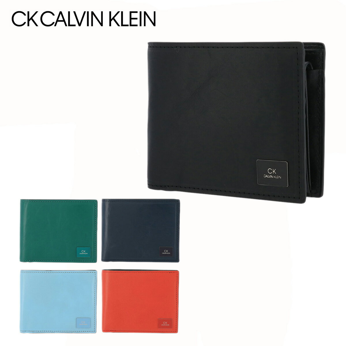 カルバンクライン 財布（メンズ） シーケー カルバンクライン 二つ折り財布 ワキシー メンズ 809623 CK CALVIN KLEIN | 牛革 本革 レザー[春財布][即日発送][DL10]