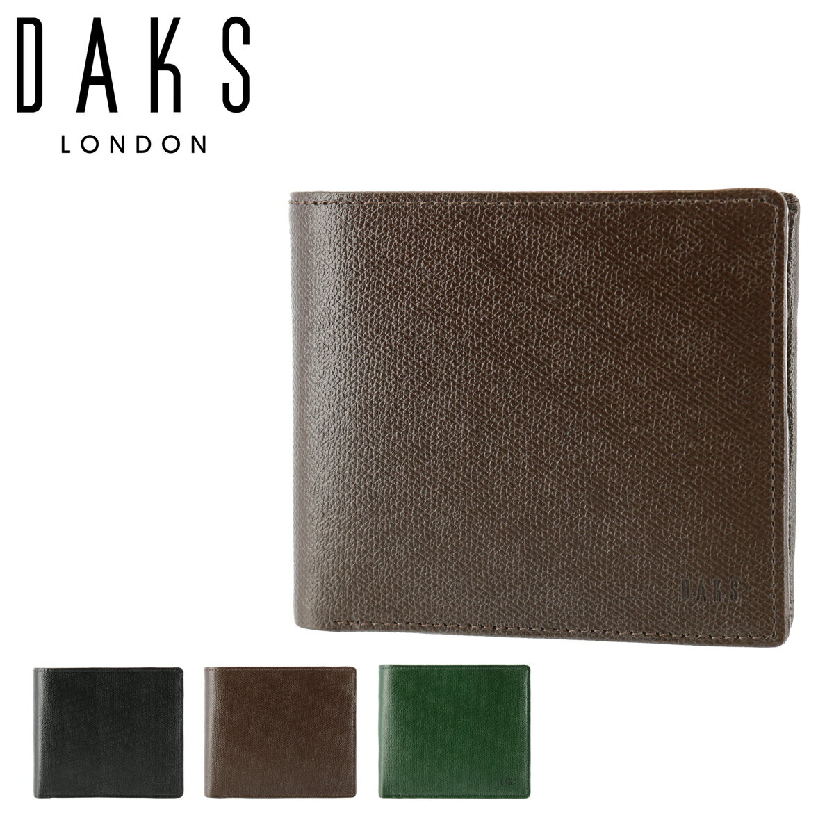 【全品10倍★5/21(木)10時迄】ダックス 二つ折り財布 クラシック メンズ DP34314 (旧DP34313) DAKS 札入れ 本革 レザー 日本製 PO10