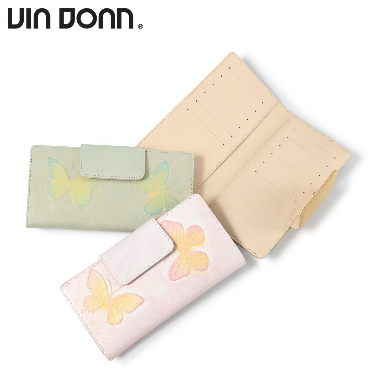 ヴィア ドアン カードケース 本革 レディース ドルチェ 254 日本製 VIA DOAN ポイントカード 縦型 蝶 ..