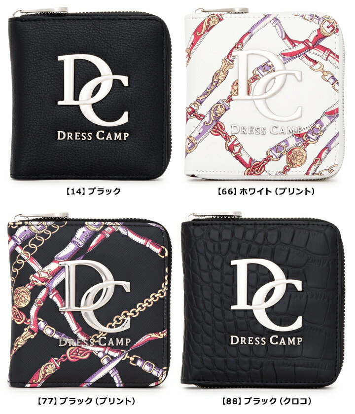 ドレスキャンプ 二つ折り財布 DC-5501 DC DRESSCAMP 財布 レディース メンズ ラウンドファスナー