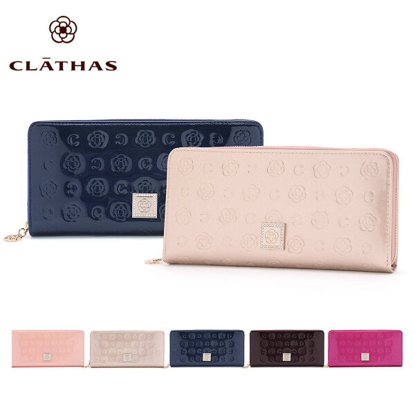 クレイサス長財布ラウンドファスナーレディースベティ184396CLATHAS当社 別注オリジナルグリッターエナメルかわいいCLA